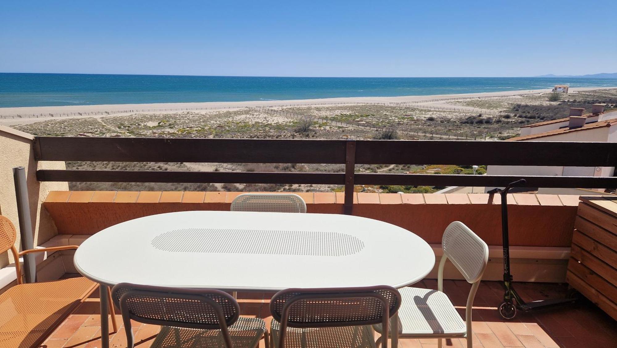 Appt T1 Bis, Terrasse Face Mer, Renove, Climatise Leucate Luaran gambar